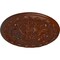 Ekena Millwork Stockport Ceiling Medallion, Hand-Painted Burnished Mahogany Crackle, 11 3/4"OD x 3/8"P CM12STBMC - alternate 2